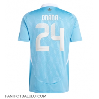 Belgia Amadou Onana #24 Tricou Fotbal Replică European 2024 Barbati Deplasare
